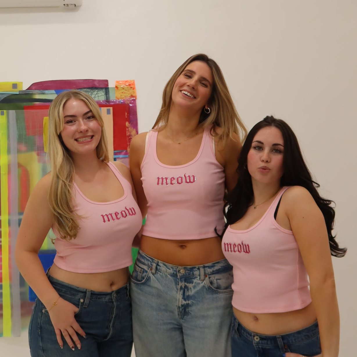 Meow Pink Tank Top
